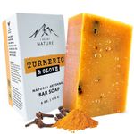 Turmeric Soap Bar (6 Ounce) | Organic Vegan & Ayurvedic Anti-Aging Ingredients | Natural Artisanal Hand Crafted in USA | Radiant & Glowing Skin | Refreshing Clove Aromatherapy