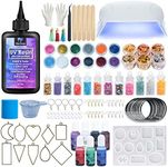 VidaRosa Quick Cure UV Resin Kit with Light - High Gloss, Transparent Casting and Doming for DIY Jewelry, Coatings, and Crafts