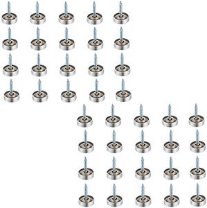 40 Juegos Cilíndrico de Tornillo Decorativas Tornillos para Espejo Clavos Espejo Cubierta de tornillo de acero inoxidable se utiliza para arreglar espejos vallas publicitarias cristales letreros 16 mm