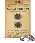 Nippies Adjust-a-Button for Jeans - Pack of 2 Adjustable, Replacement Buttons for Jeans and Denim - Instant Adjuster Button Pins for Tight or Loose Pants