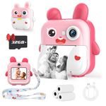 TOYOGO Kids Camera Instant Print, 1080P Digital Camera for Kids with 32G SD Card, Instant Print Camera with 3 Rolls of Print Paper, Christmas Birthday Gifts for 3-12 Year Old Girls Boys (Pink)