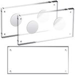 2 Pack Currency Display Acrylic Dollar Bill Holders Acrylic Money Frame Self Adhesive Money Frame Display Can Be Hung Dollar Bill Display for Christmas Collectors Regular Bill Holder, 3.5 x 7.36 Inch
