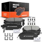 A-Premium Front & Rear Ceramic Disc Brake Pads Set Compatible with Select Subaru Models - Forester 2009-2013 2.5L, Impreza 2008-2011/2013, Legacy/Outback 2005-2013, with Hardware, 8 Pcs