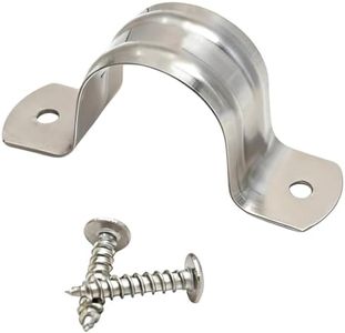 Amanaote Stainless Steel 1 Inches Diameter Tube Strap Tension Clip Pipe Clamp(Pack Of 10 Sets)