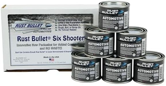 RUST BULLET Automotive - Metallic Gray - (6) 4 Oz - Rust Inhibitor & Protective Coating for Cars, Trucks, & Metal Surfaces, UV Resistant, No Topcoat Needed