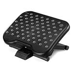 Navaris Footrest for Under Desk - Adjustable Ergonomic Foot Rest with 0-25 Degree Tilt for Better Posture at Office, Computer, Work, Table