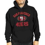 Team Fan Apparel NFL Adult Gameday Hooded Sweatshirt - Poly Fleece Cotton Blend - Stay Warm and Represent Your Team in Style, Black, Large