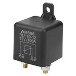 Car Starter Relay, WM686 100A Automobile Relay, Normal Open Heavy Duty Electrical Relays Switch for Automotive Truck Boat Marine, Battery Control ON/Off Relay RL/180, DC 12V