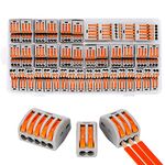 Compact Wire Connectors, Aigreat 100pcs Compact Splicing Connectors, Assortment Conductor (100PCS)