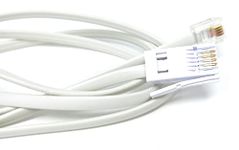 DRUT 1m BT to RJ11 4 Wire (431A) Male to Male UK Telephone Modem Lead Cable 3.3ft White