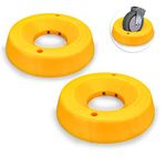 HOXWELL 2 Pack Durable Wheel Dock for Trailer Tongue Jack, Heavy Duty Wheel Dock for Cargo Camper RV Boat Roller Stopper, Caster Chock Easy to Store and Transport