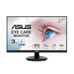 ASUS 27” 1080P Monitor (VA27DCP) - Full HD, IPS, 75Hz, USB-C 65W Power Delivery, Speakers, Adaptive-Sync/FreeSync, Eye Care, Low Blue Light, Flicker Free, VESA Mountable, Frameless, HDMI