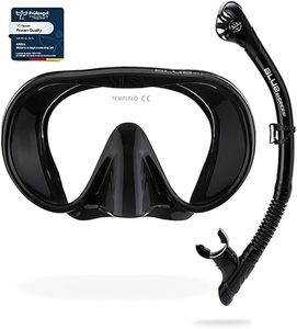 CRESSI Musa & Scilla Black - Ensemble de Musa Masque et Tuba Scilla Idéal pour Le Snorkeling, Noir, Taille Unique, Adultes