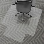 Amyracel Office Chair Mat for Low Pile Carpet, 53” x 45” Desk Chair Mat for Carpeted Floors, Clear Carpet Floor Protector Mat for Office Chair, Easy Glide Carpet Chair Mat with Extended Lip