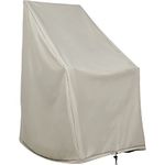 Shine Company Weatherproof Outdoor Rocking Chair Cover, 100% Woven Polyester, Elastic Cord with Toggle, Gray