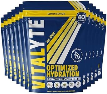 Vitalyte Electrolyte Powder Drink Mix, Isotonic Electrolyte Hydration Mix, Bulk Case Pack (12 Pack, Lemon)