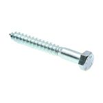 Prime-Line 9056277 Hex Lag Screws, 3/8 inch X 3 inch, A307 Grade A Zinc Plated Steel, 50