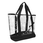 DALIX 20" Large Clear Tote Bag with