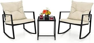 COSTWAY 3 Piece Rocking Bistro Set,