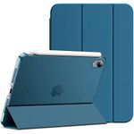 JETech Case for iPad mini (A17 Pro, 2024 Model, 7th Generation) / mini 6 (2021 Model, 6th Generation), Slim Stand Hard Back Shell Smart Cover with Auto Wake/Sleep (Teal)