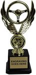 Winged Wheel Trophy | Car Show Award for Best of Show, Peoples Choice, Trucks, Muscle Cars and Vintage | Custom Engraved Automotive Recognition Trophy