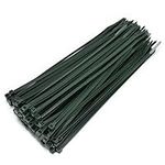 Bolt Dropper Cable Zip Ties 10'' - Heavy Duty Zip Ties for Outdoor, Indoor Use - Electrical Cable ties for Home & Office Cable Management - Reusable Twist Ties, Garden Ties - Green - Set of 100