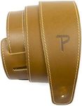 Perri’s Leathers Ltd Guitar Strap, 2.5” Wide Baseball Leather, Adjustable Length, (SP25S-7164) Sunflower, Made in Canada