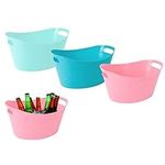 That Sensibility™ 3 Wine Ice Buckets, Beer, Drinks. Pink, Green and Blue - Plastic and Reusable Buckets for Parties, Summer, BBQ's and More