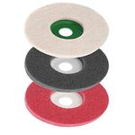 MLD CFWAP268 4'' Polishing Buffering Wheels Assorted Set Wool & Nylon Fiber Sanding Flap Discs for Angle Grinder (Size 4 inch,Multicolour) pack of-3