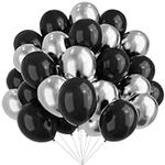 Black and Silver Balloons, 67pcs 12