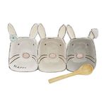 Mud Pie Bunny Triple Dip Set, Multi, 5.25" x 9"