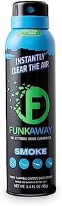 FunkAway Smoke Odor Eliminator Spray for Air, 3.4 oz., Eliminates Extreme Cigarette, Cigar and Campfire Smoke Odors, Instantly Refresh Smoky Air