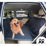 kmirepa Back Seat Extender for Dogs, Hard Bottom Dog Car Seat Cover, Waterproof Backseat Platform Hammock with Storage Bag, Ideal for Trucks, SUVs, and Full Sized Sedans