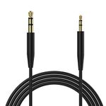 Fedoo QC45 Stereo Jack Cable Replacement Extension Audio Cord Line Compatible with Bose SoundTrue Soundlink SoundlinkII QC25 QC35 QC35II OE2 Headphones (Black)