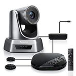 Tenveo All-in-One Video Audio Conference Room Camera System with Bluetooth Speakerphone USB PTZ 1080P 10X Optical Zoom for Large Meeting Room for Skype Zoom Live Streaming Business Meeting Church