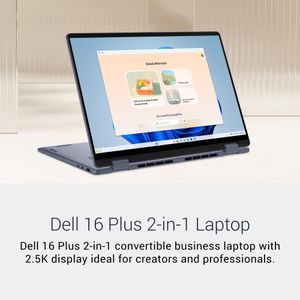 Dell 16 Plus 2-in-1 Laptop, 16GB RAM, 1TB SSD, Blue