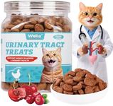 Wellix 13.5oz Urinary Tract Health Supplement Cat Treats for Indoor Cats - Chicken Flavor Kitten Snacks for Support Kidney Bladder & Urinary Health Cat Training Biscuits - Add Dandelion & Cranberry