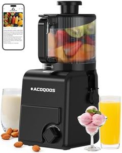 ACOQOOS Juicer Machines, 6.5" Extra Large Feed Chute Cold Press Juicer 3-IN-1 with Sorbet & Nut Milk, BPA Free, Easy to Clean, 100 OZ Hopper, Ultra Black