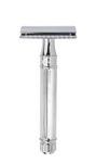 Edwin Jagger DE89L Lined Detail Chrome Plated Double Edge Safety Razor