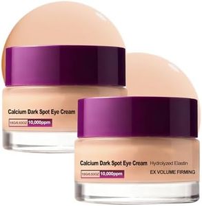 Calcium Dark Spot Eye Cream for Dark Circles and Puffiness, Under Eye Cream for Wrinkles, Fine Lines, Bags, Skin Firming, Brightening with Niacinamide, Lightweight Daily Skincare