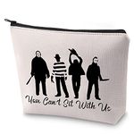 BAUNA Horror Movies Lover Gift You Cant Sit with Us Makeup Bag Horror Movie Fan Gift (Sit with us)