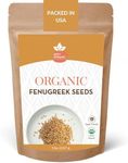 SPICY ORGANIC Fenugreek Seeds 5 lbs. - Whole Methi Seeds for Tea, Hair Care, and Indian Spice Cooking - USDA Certified Organic, Non-GMO, Gluten-Free. Packaged in a Resealable Pouch