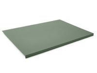 Eglooh - Adamantis - Real Leather Desk Mat Sage Green cm 70x50 - Modern Design, Resistant Core Made of Steel with L-Shaped Forward Profile, Non-Slip Bottom - Made in Italy