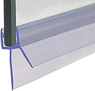 Cozylkx Frameless Shower Door Bottom Seal with Drip Rail 1/4" Thick Glass 27.5" Long Sweep - Glass Door Seal Strip Stop Shower Leaks