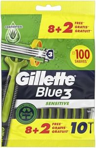 Gillette Blue3 Sensitive Maquinilla Desechable Para Hombre, 10 Uds