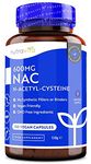 NAC N-Acetyl-Cysteine 600mg – 150 Vegan Capsules – 5 Months Supply of NAC Supplement – High Bioavailability and No Fillers or Binders - N Acetyl Cysteine Amino Acid – Made in The UK by Nutravita