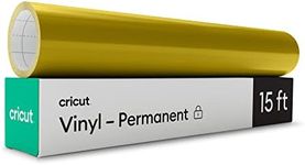 Cricut Premium Permanent Vinyl Roll (12 in x 15 ft), Weather-Resistant, Dishwasher-Safe & Fade-Proof, Compatible with Cricut Cutting Machines, Create Signs, Labels, & Personalize DIY Project, Gold