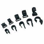 20PCS Black Plastic C Clips for Outdoor Camping Awning Tent Poles of 11mm/17mm/20mm/25mm Durable POM Lock Grip Clamp Hiking Tent Replacement for Cover Fixing