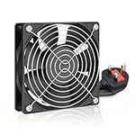 GDSTIME 120mm PC Fan 220v with AC Plug 120mm x 25mm Computer Fan EC 240V Dual Ball Bearing Brushless AC Axial Fan For Server Cabinet Workstation Ventilation Fan Replacement