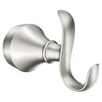 (1) Moen Hamden 2-Hook Brushed Nickel Towel Hook MY6203BN